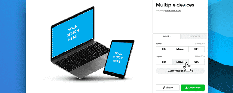 Smart Mockups-Mockups sin usar Photoshop